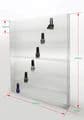 1 High Gloss Acrylic Wall Mounted 6 x 15 Nail Polish Display Rack ANPR23A-090